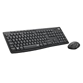Logitech MK295 Silent Wireless Combo tastiera e mouse con tecnologia SilentTouch, tastierino numerico, tracciamento ottico avanzato, wireless senza ritardi, 90% di rumore in meno, ITA QWERTY - Nero