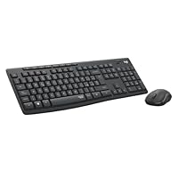 Logitech MK295 Silent Wireless Combo tastiera e mouse con tecnologia SilentTouch, tastierino...