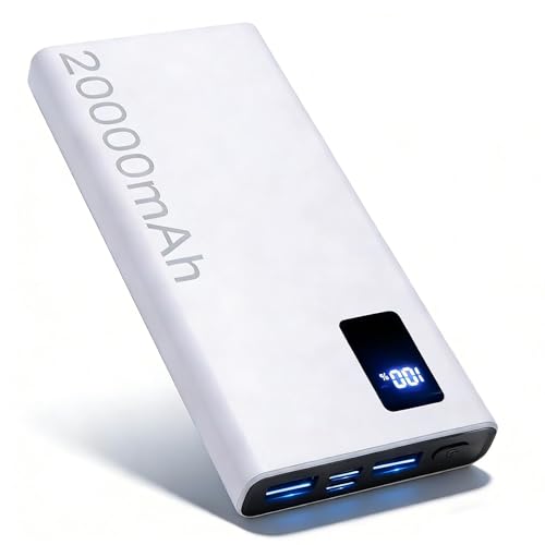 モバイルバッテリー 大容量 【20000mAh 3台同時充電可能】モバイルバッテリー 急速充電 Type-C入出力兼用&USB-A出力ポート LEDディスプレイ残量表示 iPhone/iPad/Android各種スマホ対応 携帯充電器 軽量 持ち運び便利 PSE技術認証済 安全回路保護 アウトドア/旅行/出張/停電対策/防災 日本語説明書