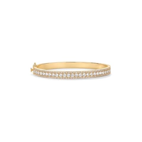 PAVOI 14K Gold Plated CZ Bangle Cover