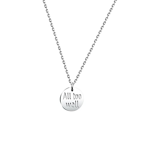 TS 1989 Necklace Reputation Singer Signature Necklace Singer Gift for Fans Music Lover Gift (All too Well Necklace)