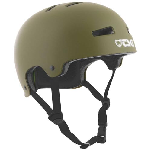 TSG Evolution Youth Skater-/Trott-/Fahrradhelm, Unisex, Satin, Olivgrün, XXS/XS