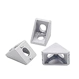 Tipo: Soporte de ángulo LJSF Paréntesis angulares 20 Piezas/ángulo de Lote Angulo de Ajuste Aluminio 20x20 l Conector Soporte Soporte Matching Uso de Aluminio Industrial Perfil Fácil de Instalar y Duradero