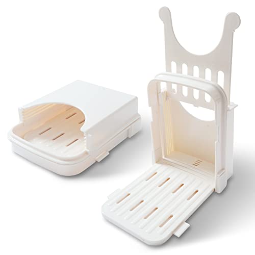 Kitchenthinker Bread Slicer For Homemade Bread, Plastic Bread Slicer Machine And Compact Bread Slicing Guide 4 Sizes Bread Loaf Slicer Thin Bread Cutter, Foldable And Manual Bread Slicer For Kitchen #TOP1