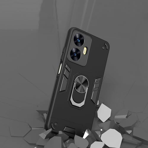 Image of NDCOM for Realme C55 Back Cover | Realme Narzo N55 Back Cover | Premium Realme C55 Cover | Ring Holder Case