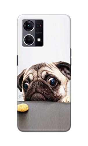 Image of PRINTFIDAA� Printed Hard Back Cover Case for Oppo F21 Pro 4G | Oppo F21s Pro 4G Back Cover (Pug Dog) -2808