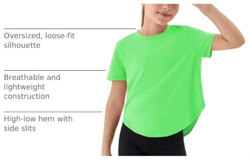 Haloumoning Girls Athletic Shirts, Short Sleeve, 5-14 Years Green by Haloumoning - Used condition - US$6.49