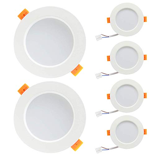 Preisvergleich Produktbild LED Einbaustrahler Flach Ketom 9W LED Deckeneinbauleuchte Runde Warmweiß 3000K 620LM Einbauleuchten LED Spots 37mm LED Einbauleuchte AC185-260V für das Wohnzimmer Küche Büro Gang, 6er Set
