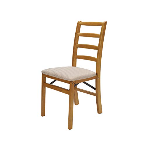Stakmore Shaker Ladderback Folding Chair Finish, Set Of 2, Oak #TOP3