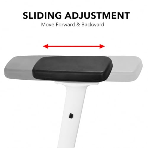 Image of Bromine Office Chair Arm Pad Replacement- Adjustable Handle Pads, Ergonomic Comfort, Universal Fit, Includes 4 Screws, Compatible with Most Revolving Chairs Durable Spare Parts (Soft 2D PAD)