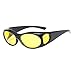 Produktbild L-yxing Augen schützen Männer und Frauen Drive Drive Sun Visor Nachtsicht Sonnenbrille Set Spiegel Sport Reiten Gläser HD-Objektiv (Color : Yellow)