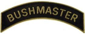 RC-T122,#34;BUSHMASTER" Tab, Black w/Gold Letters ROTC INSIGNIA