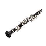Miniature Clarinet Model, with Stand and Case Musical Instruments Clarinet Model Display for Desk Decoration 3.15in, Christmas Ornament