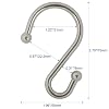 Metal Shower Curtain Hooks, Set of 12, Rust Proof Shower Curtain Hooks Rings, Durable S Shaped Hooks Hangers for Shower Curtains, Kitchen Utensils, Clothes, Towels (Nickel) #4