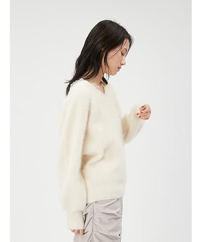 [フレイ アイディー] レーストリムVネックプルオーバー FWNT