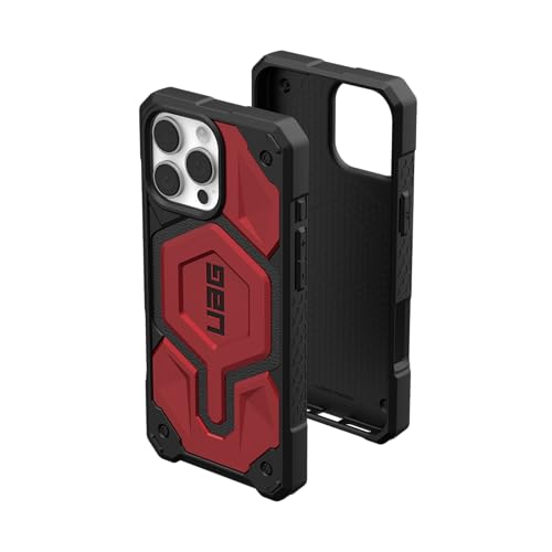Urban Armor Gear TPU+PC UAG Monarch Pro Mag-Safe Compatible, Premium Rugged Protective Case/Cover Designed for iPhone 16 Pro Max (6.9-Inch) (2024), (Military Drop Tested)-Crimson