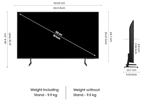 Image of Samsung 125 cm (50 inches) 4K Ultra HD Smart LED TV UA50DU7660KLXL (Black)