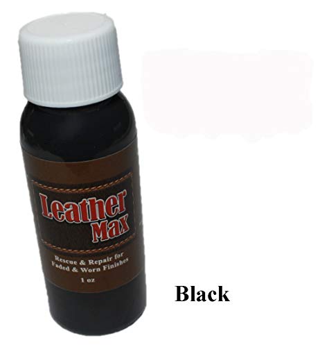 Leather Refinish an Aid to Color Restorer 1 Ounce Tester or Small Repair Bottle (Black) (Leather Repair) (Vinyl Repair)