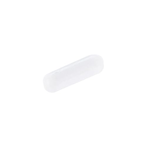 MECCANIXITY Agitador magnético mezclador barra de agitación barra 12 mm (0.47 ") x3mm cilindro forma PTFE recubrimiento imán blanco para laboratorio