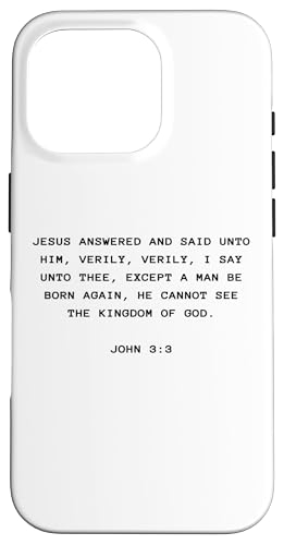 John 3:3 Except You Be Born Again You Cannot See The Kingdom �X�}�z�P�[�X iPhone 16 Pro �p