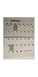Jumbo Large Print 2019 Wall Calendar 13-Months, 17
