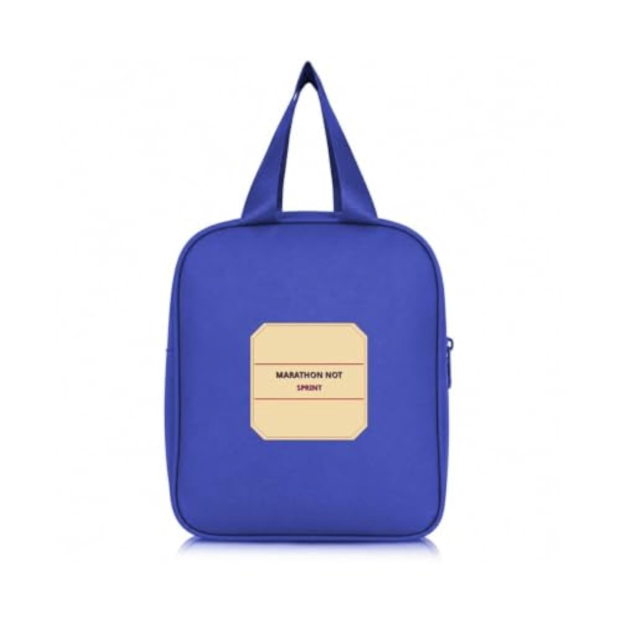 Reusable Portable Lunch Bag with Front Storage Pocket, Zipper Closure