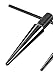 Performance Tool W2967 Tapered Reamer Set with T-Handle and Carbon Steel Contstruction to Align Holes or Remove Burrs from Pipe, Tubes, and More (2-Piece), Black