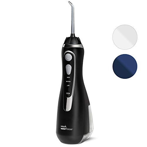 Waterpik WP-562UK Cordless Advanced Water Flosser - Black Edition (UK 2-Pin Bathroom Plug)