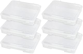 IRIS USA Portable Project Case, 6 Pack, Clear