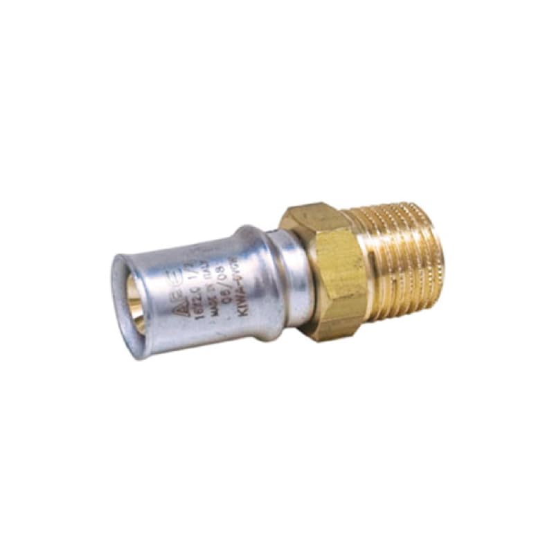 Confezione da 10 Pezzi Niples Raccordo Dritto Maschio a Pressare e Pinzare per Tubo Multistrato Acqua 1/2" e 3/4" Ø16mm Ø20mm (3/4" Ø20mm)