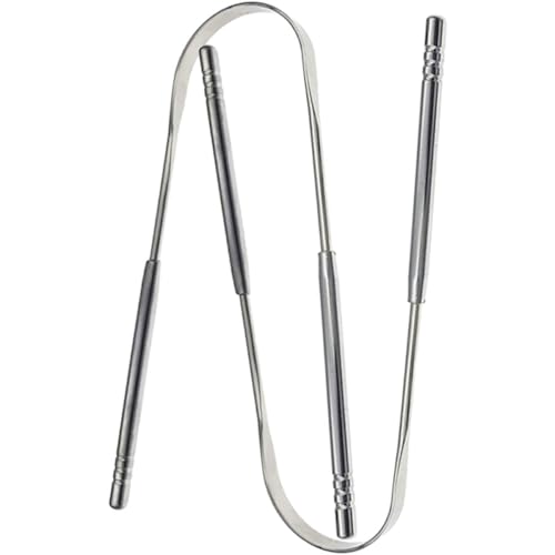 ERINGOGO 2Pcs Tongue Cleaners Portable Tongue Scrapers for Adults Curved Design Oral Care Tools for Fresh Breath and Improved Oral Health Safe and Durable with Convenient Storage Case