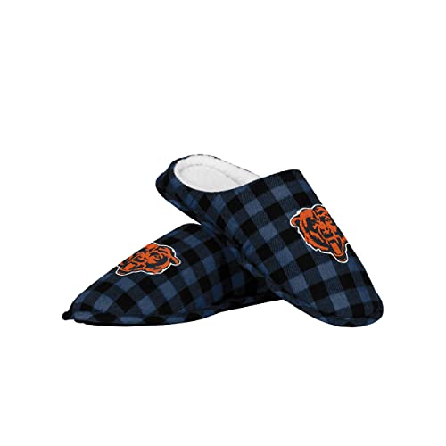 FOCO Men's NFL Chicago Bears Sherpa Lined Buffalo Check Memory Foam Slippers, X-Large (13-14) by FOCO - Image 3