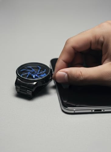 Image of Men's Spinning Car Wheel Design Analog Watch | Black Dial Stainless Steel Strap | Stylish Casual Fashion Wrist Watch for Men | Unique Gift Watch
