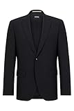 Anzahl der Knöpfe: 2 BOSS Herren H-Jeckson-MM-224 Regular-Fit Sakko aus Stretch-Schurwolle Dunkelgrau 50