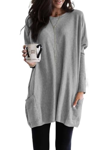 Dokotoo Womens Long Sleeve Tops Sweaters Fall Fashion