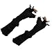 Ripped Knitted Gloves Dark Series Unisex Distressed with Soft Acrylic Fibre for Streetwear Fashion Accessories Ripped Knitted, Black, One Size