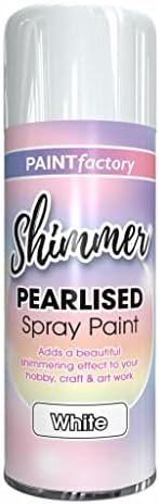 Classic Signature 1 x Pearlised Shimmer Silver Spray Paint 400ml, Use Spray Paint in variety of colors White Pink Silver Lilac ,Arts Crafts