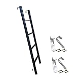 Hochbett Leiter Metall Etagenbettleiter mit Haken ＆ Beschläge - 116/130/140/150cm, Erhöht Trittleiter für Wohnmobil/Boot/Home/Wohnheim, Belaste 150kg