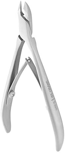 STALEKS PRO Smart 10 NS-10-5 Cuticle Nippers 1/2 Jaw 0.2 Inch 5mm For Professionals and Experts Handmade in Europe with Blade Protector