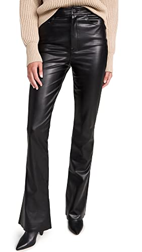 7 For All Mankind Women's Super Stretch Vegan Leather Ultra High Rise Skinny Boot Jeans, Black, 25 7 For All Mankind Women's Super Stretch Vegan Leather Ultra High Rise Skinny Boot Jeans, Black, 25