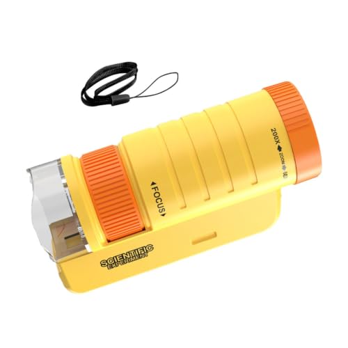 Microscopio de mano para niños portátil y con luz LED para explorar el jardín 7