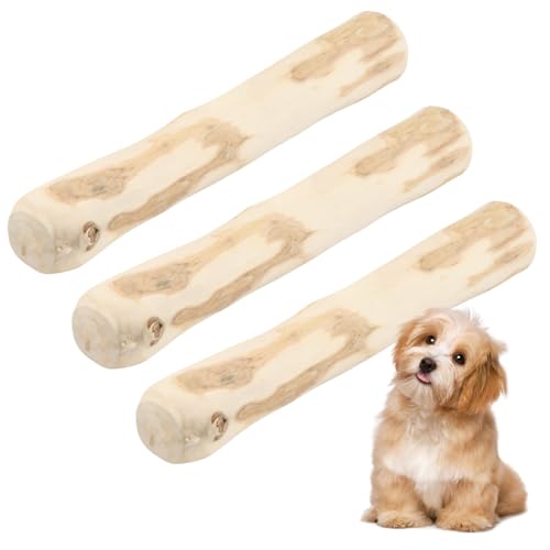 Ziyonix 3 Stück Kaffeeholz für HunDe Kauspielzeug Hund Welpe Kaffeeholz Kaustab für Hund Hundespielzeug Kauen Stifte Kauen Natürliches KaffeeHolz Ideal für Welpen & Kleine Hunde XXS (14cm*1.8-2)