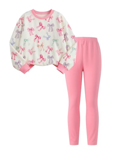 Image of Girl Clothes Sweatshirt Pullover Leggings Tracksuits Outfit 2PC Girls Clothes Size 6-14