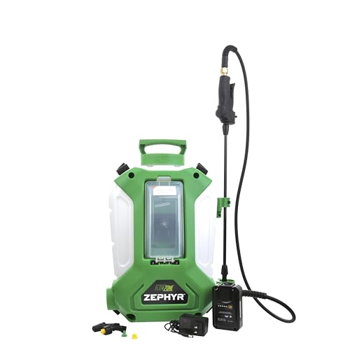FlowZone Zephyr Flow Optimized QuickSwap Compatible Battery Powered Backpack Sprayer - 4 Gallon Electric Sprayer for Lawn Garden Pest Control (Battery + Charger Included)