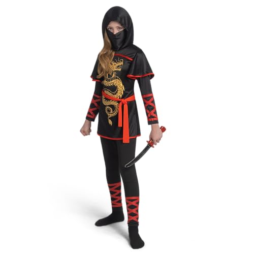 Spooktacular Creations 21268-S Black And Red Ultimate Ninja Dragon Costume Set thumb #2