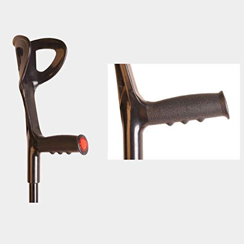 Kule łokciowe i przedramienne, ultralekkie aluminiowe, z regulacją wysokości (74-110) cm, z wygodnym uchwytem, ​​czarne, 2 szt. (Kolor: czarny, 1 szt.) (czarny, 1 szt.) innovate