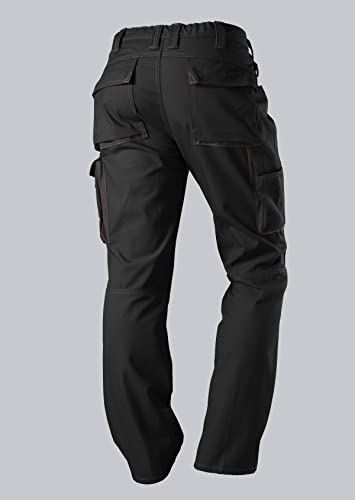 BP 1796-720-32-52l Arbeitshosen, mit doppeltem Taillenknopf und elastischem Rückenteil, 305,00 g/m² Verstärkte Baumwolle, schwarz, 52l – Bild 2