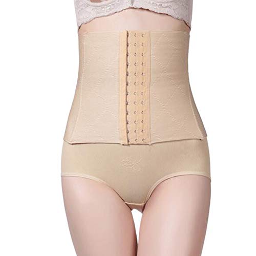 HXZB Postparto Abdomen En Faja De Mujer De Acero Deshuesado Corto Torso Cintura Entrenador Corsé,Skincolor,XL