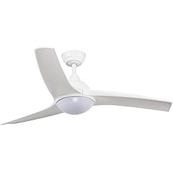 Ventilador Inspire Aruba Blanco M Ledme - Ventilador de Techo con luz Led Ivara Blanco 58W, mando a Distancia, Bajo consumo, motor DC 34W+Luz Led 24W, 6 velocidades,Silencioso,3 Aspas, invierno-verano, temporizador.