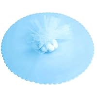 100 X Veletti Rotondi In Tulle E Organza Per Bomboniere Fai Da Te - Diametro 23 Cm, Colore Rosso - Themagicfour - 5
